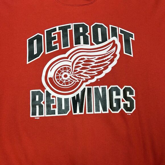 Vintage Detroit Red Wings Sweatshirt Men Size XL USA Made Hockey NHL 90s - Picture 2 of 8